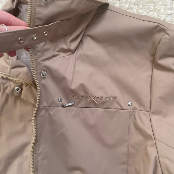 🦤 Women’s weather proof coat zero exposure tan trench coat style S - Picture 6 of 13